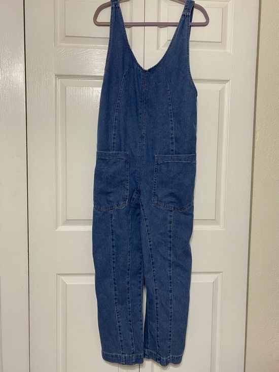 Pants - Happily Grey denim Jumpsuit adjustable strap size S